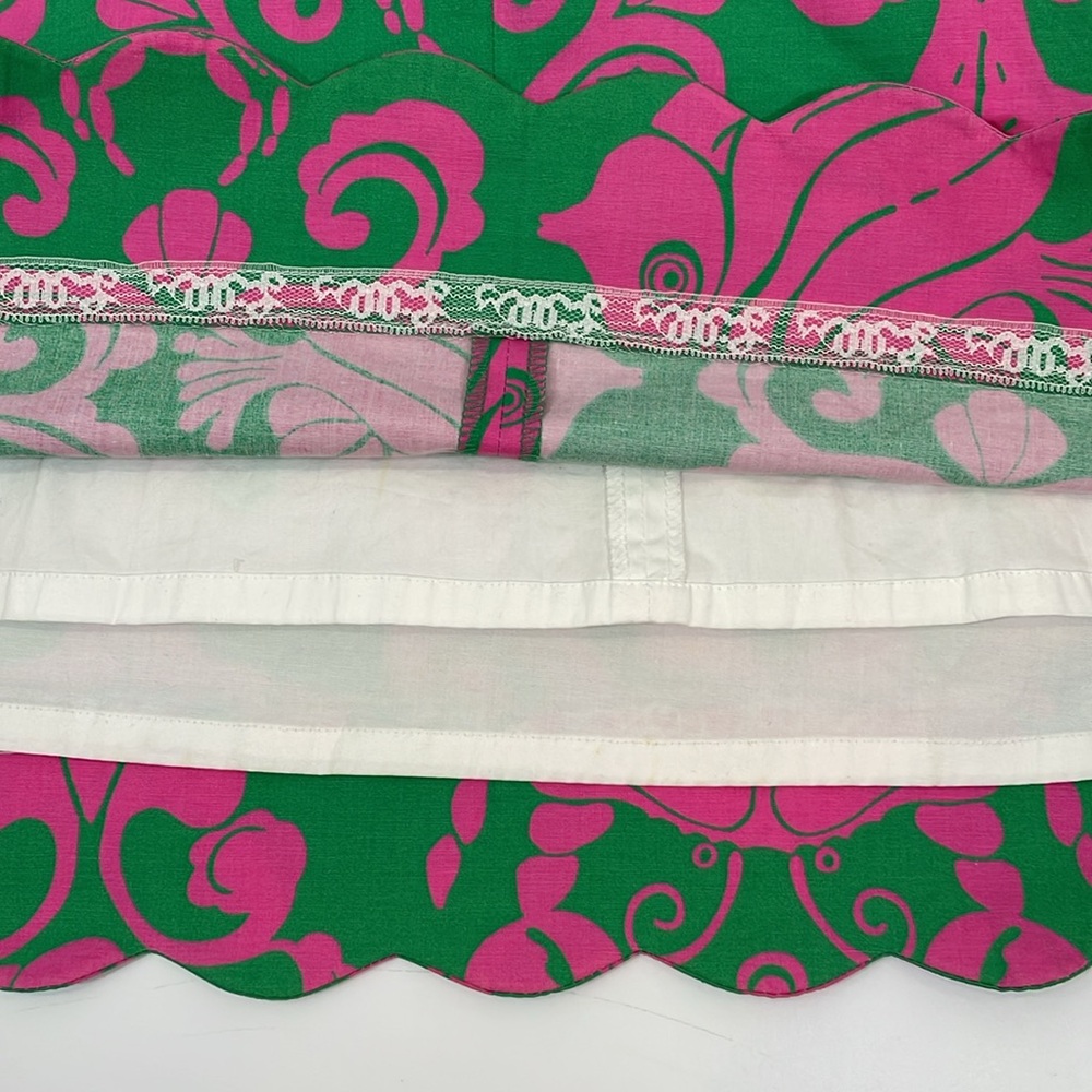 Lilly Pulitzer Strapless Sienna Dress Size 2 Vintage Pink Green Sea Life EUC - Picture 16 of 16